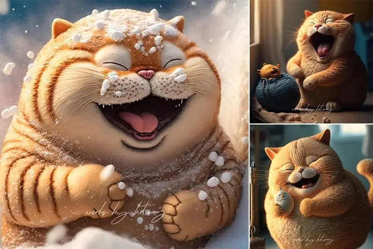 Hình Nền Mèo 3D Cute Dễ Thương 18