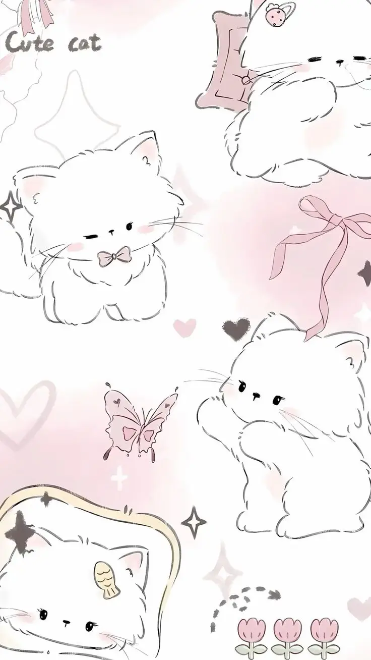 Hình Nền Mèo 3D Cute Dễ Thương 23
