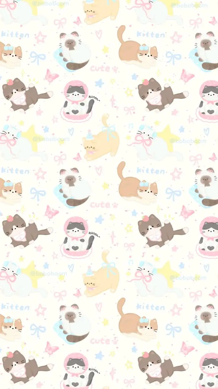 Hình Nền Mèo 3D Cute Dễ Thương 39