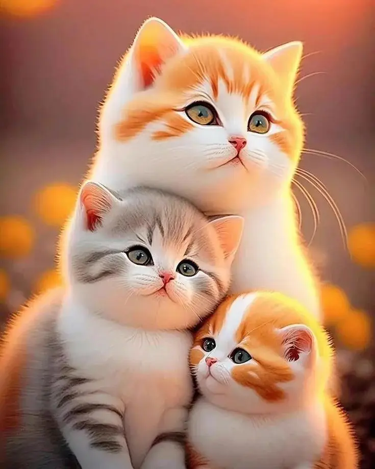 Hình Nền Mèo 3D Cute Dễ Thương 44