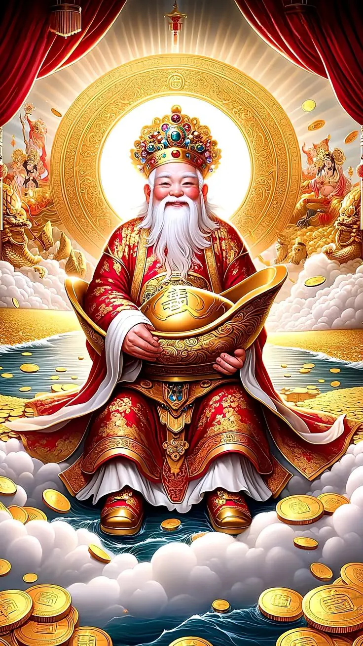 Hình nền ông thần tài mang lại may mắn 7