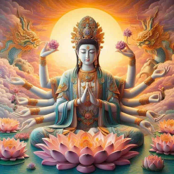 Hình nền Phật Thiên Thủ Thiên Nhãn bình an cho điện thoại 1