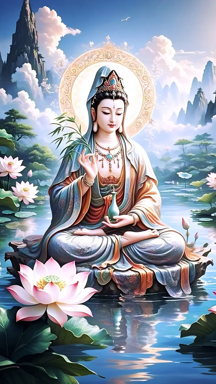 Hình nền Phật Thiên Thủ Thiên Nhãn bình an cho điện thoại 2