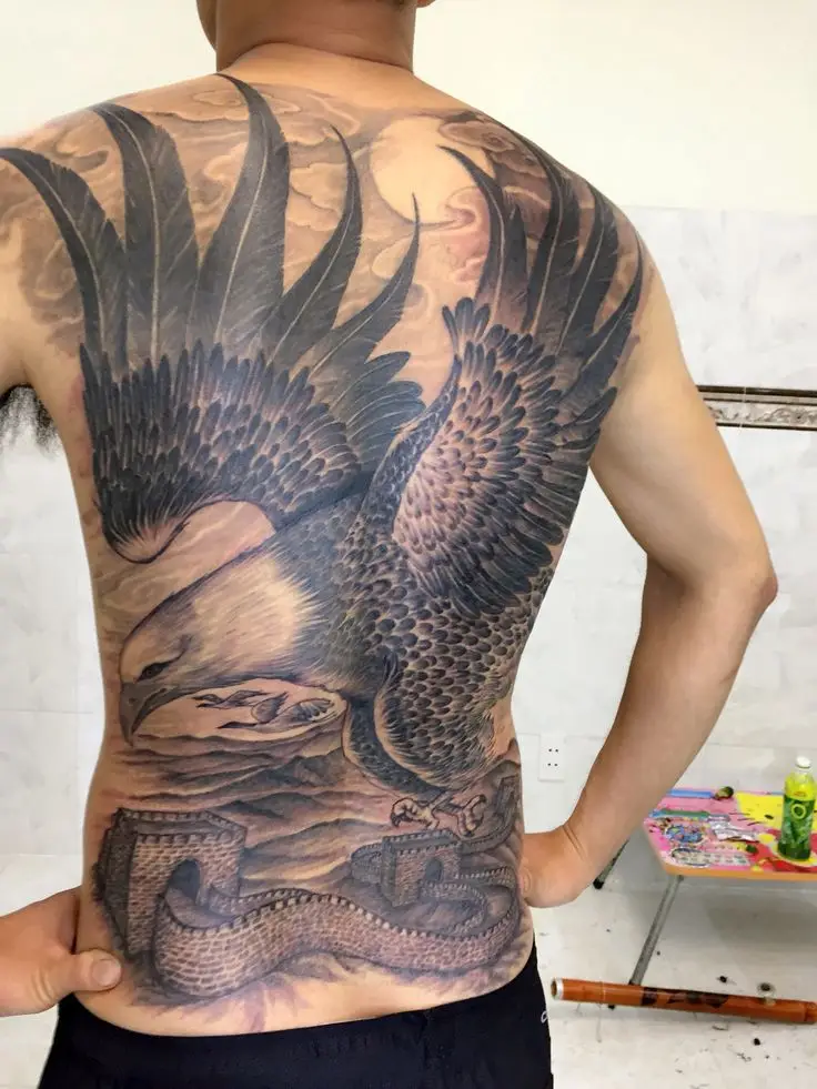 Hình Xăm Đại Bàng Tung Cánh - Sức Mạnh và Tự Do 62