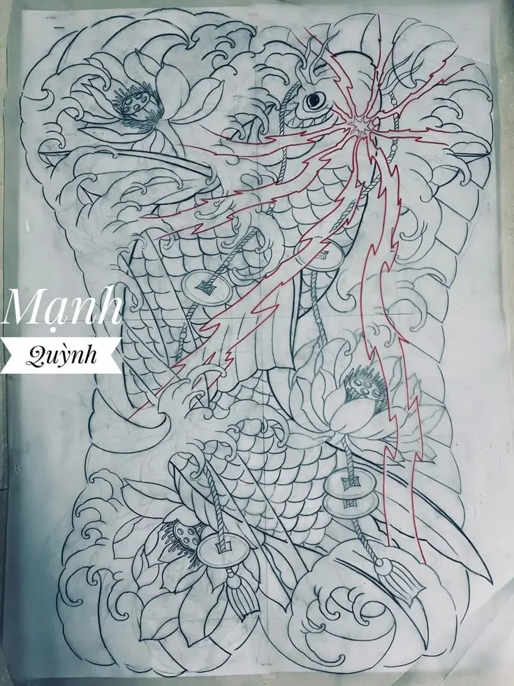 Hình Xăm Cá Chép Full Lưng Trắng Đen - Ý Nghĩa Và Đẹp Đến Từng Chi Tiết 51