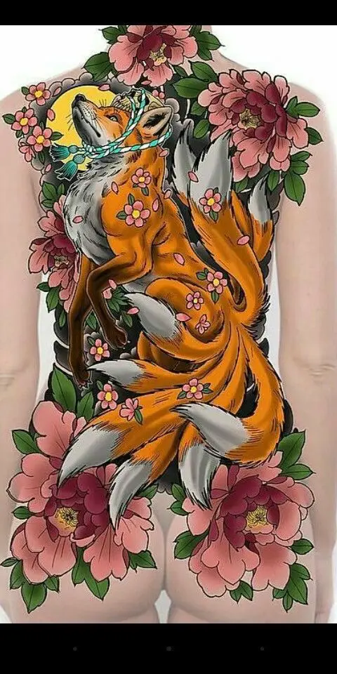 Hình Xăm Cáo 9 Đuôi - Biểu Tượng Tâm Linh Vô Vàn 2