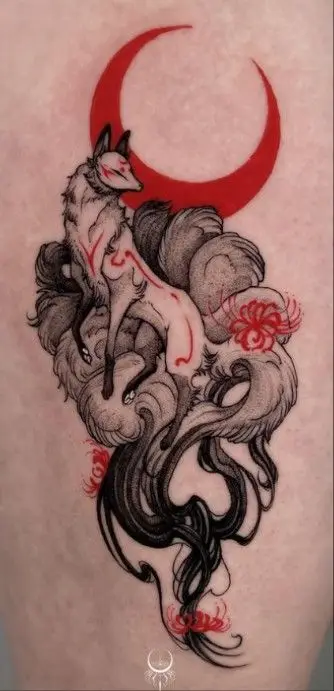 Hình Xăm Cáo 9 Đuôi - Biểu Tượng Tâm Linh Vô Vàn 16