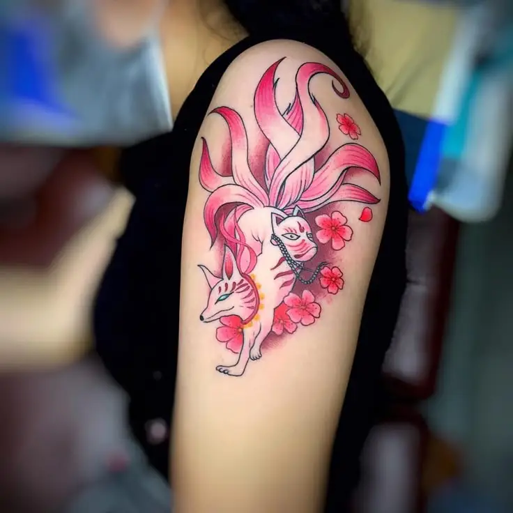 Hình Xăm Cáo 9 Đuôi - Biểu Tượng Tâm Linh Vô Vàn 45