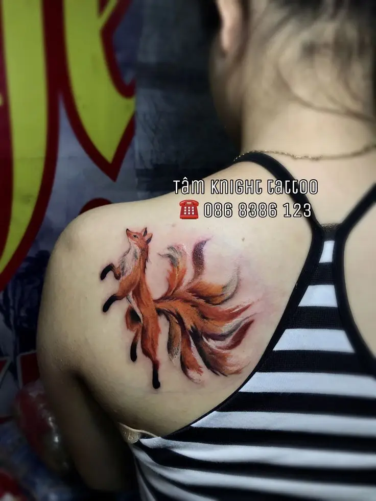 Hình Xăm Cáo 9 Đuôi - Biểu Tượng Tâm Linh Vô Vàn 47