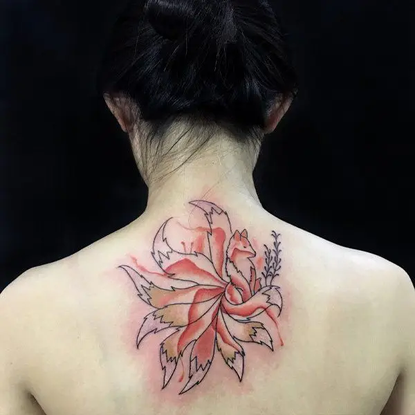 Hình Xăm Cáo 9 Đuôi - Biểu Tượng Tâm Linh Vô Vàn 66