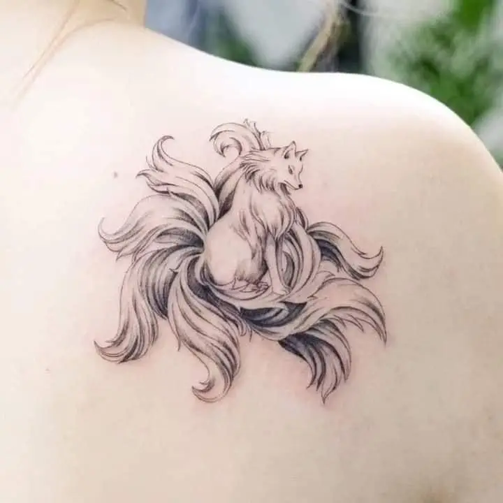 Hình Xăm Cáo 9 Đuôi - Biểu Tượng Tâm Linh Vô Vàn 67