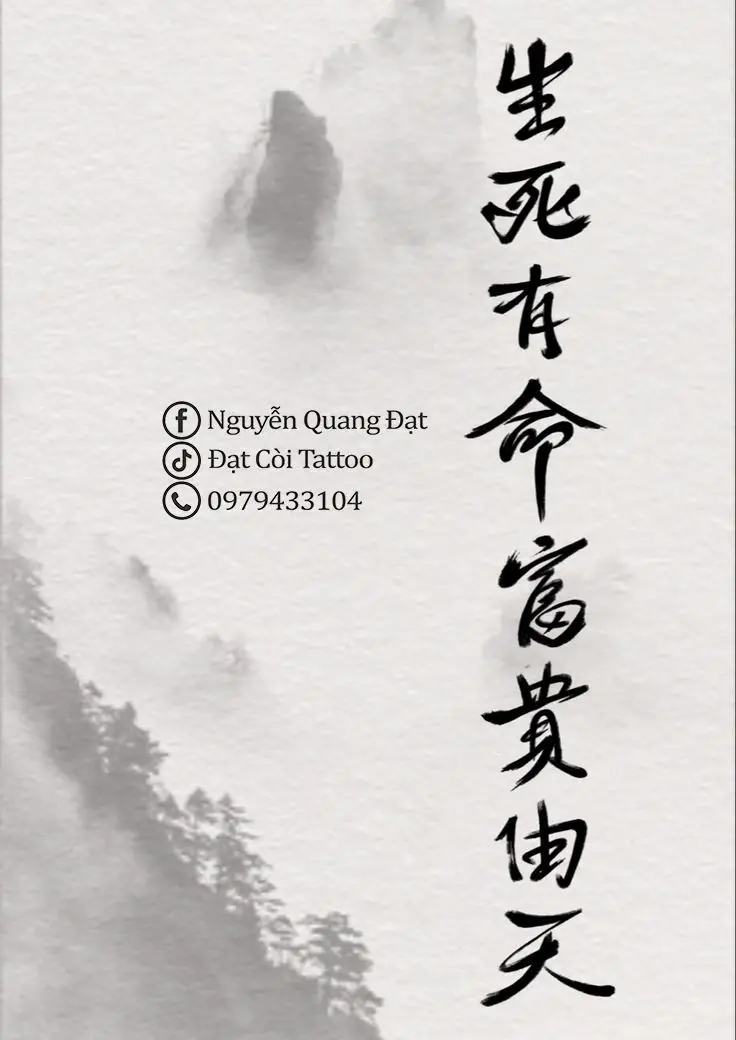 Hình Xăm Chữ Tàu Ý Nghĩa - Sự Giao Thoa Văn Hóa 1