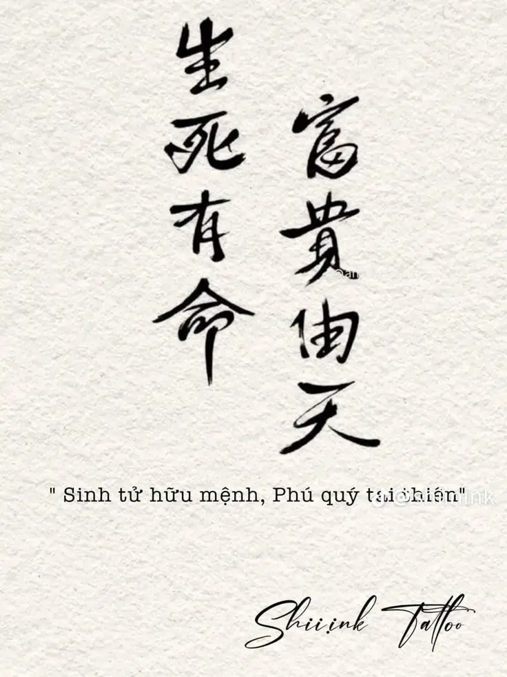 Hình Xăm Chữ Tàu Ý Nghĩa - Sự Giao Thoa Văn Hóa 25