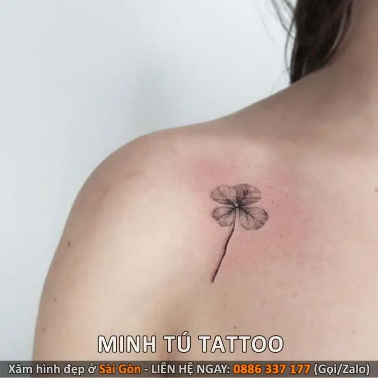 Hình Xăm Cỏ 3 Lá - Biểu Tượng May Mắn và Mẫu Thiết Kế 27