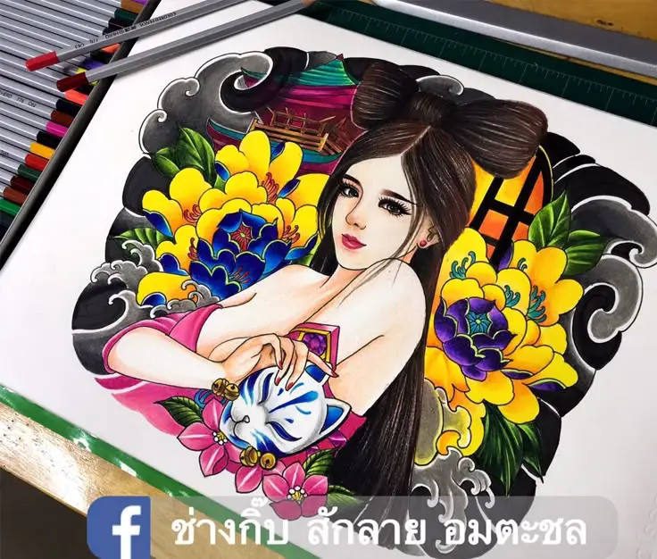 Hình Xăm Cô Gái Nhật Full Lưng Nữ - Sự Kết Hợp Giữa Đam Mê và Nghệ Thuật 60