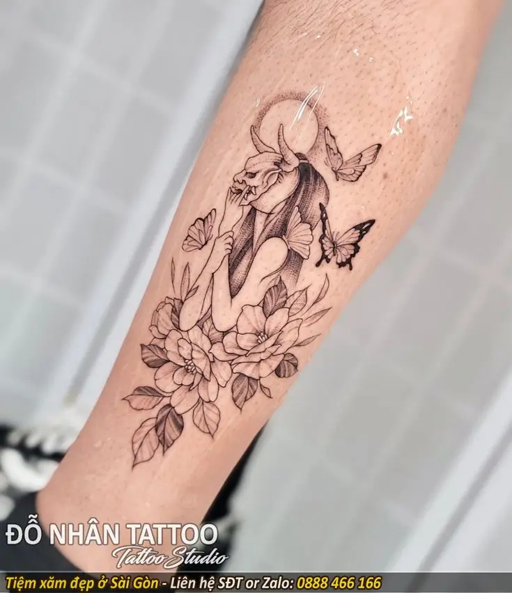 Hình Xăm Cô Gái Nhật Ở Chân - Nghệ Thuật Xăm Đẹp Và Tâm Tư 24