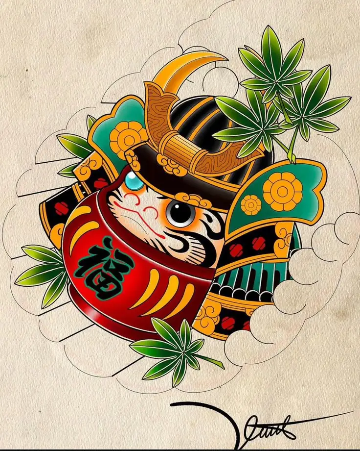 Hình Xăm Daruma Nhật Cổ: Biểu Tượng May Mắn Và Hình Ảnh Đẹp 1