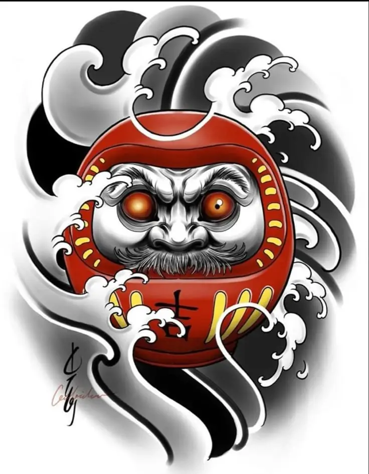 Hình Xăm Daruma Nhật Cổ: Biểu Tượng May Mắn Và Hình Ảnh Đẹp 2