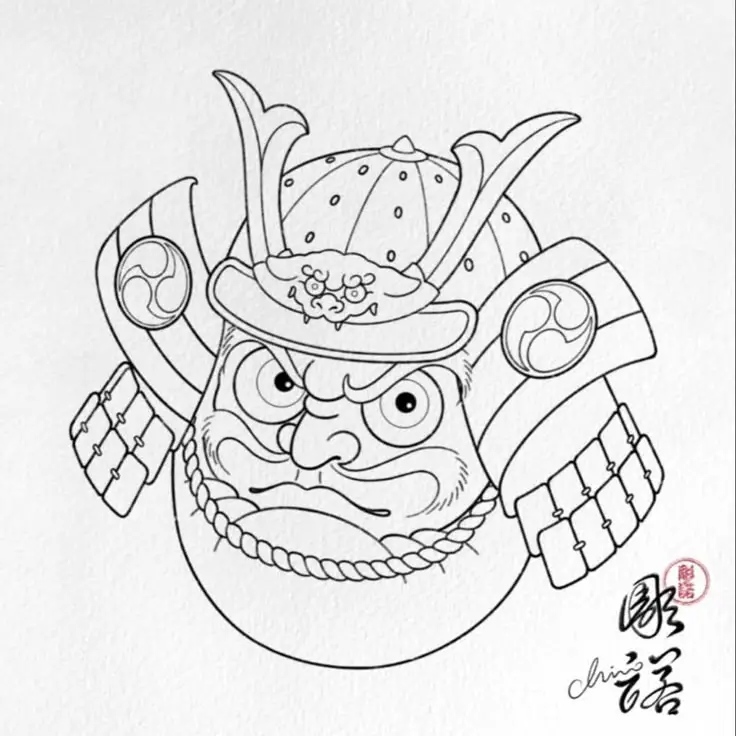 Hình Xăm Daruma Nhật Cổ: Biểu Tượng May Mắn Và Hình Ảnh Đẹp 4
