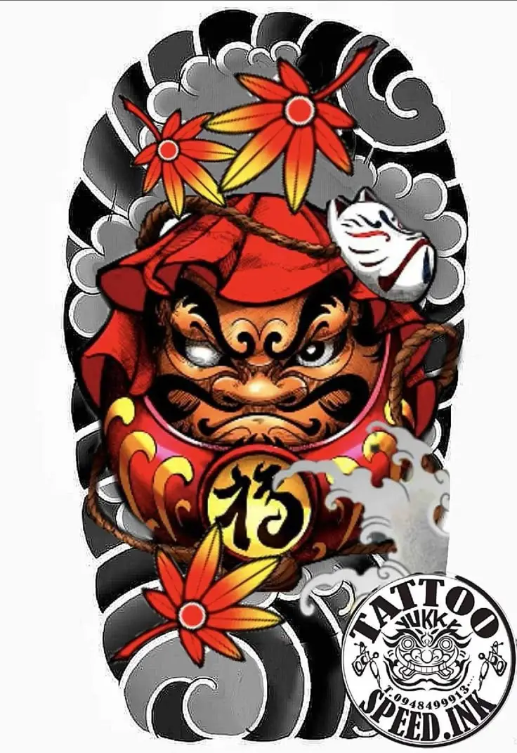 Hình Xăm Daruma Nhật Cổ: Biểu Tượng May Mắn Và Hình Ảnh Đẹp 8