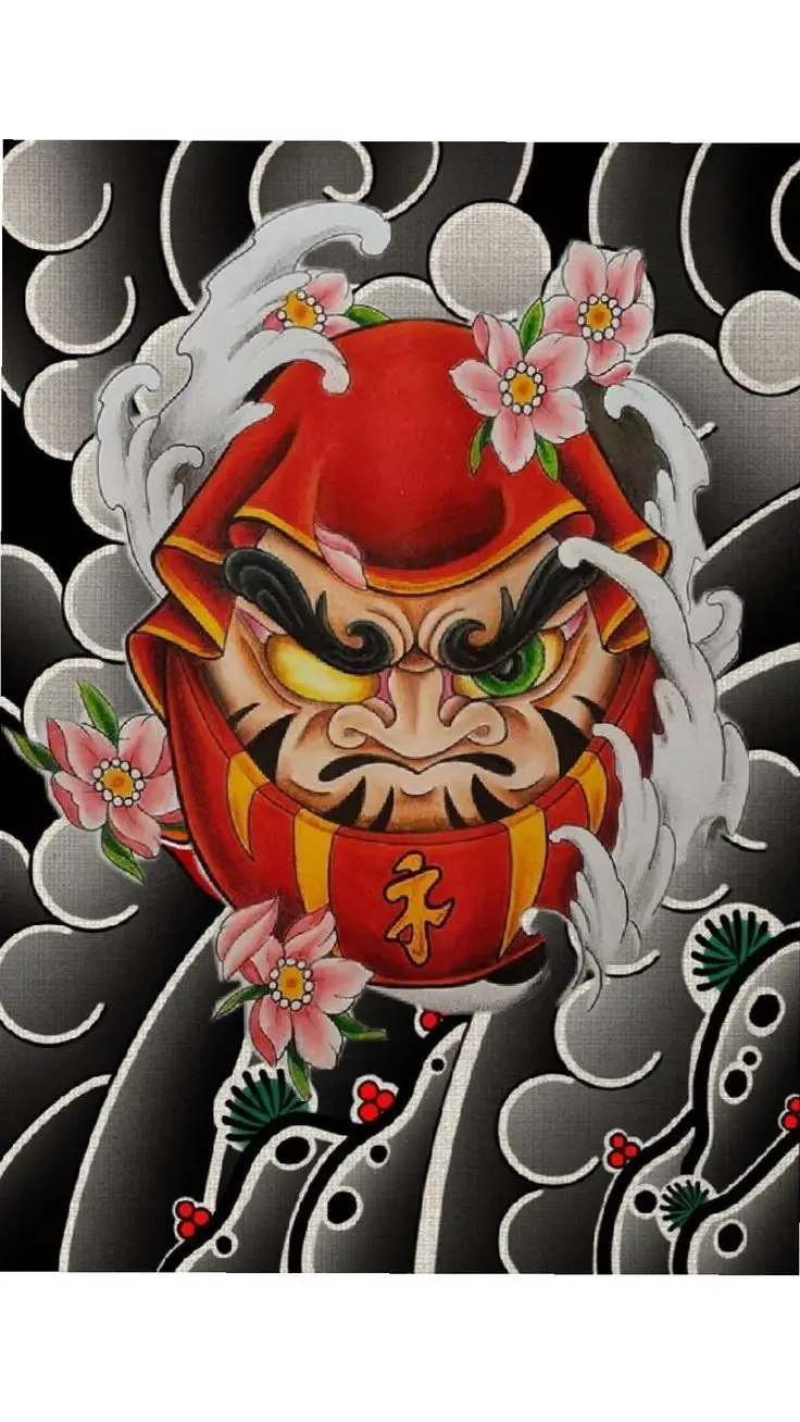 Hình Xăm Daruma Nhật Cổ: Biểu Tượng May Mắn Và Hình Ảnh Đẹp 12