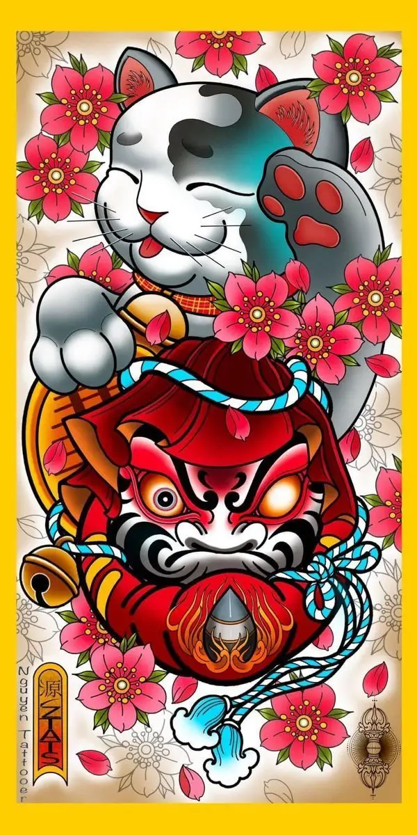 Hình Xăm Daruma Nhật Cổ: Biểu Tượng May Mắn Và Hình Ảnh Đẹp 17