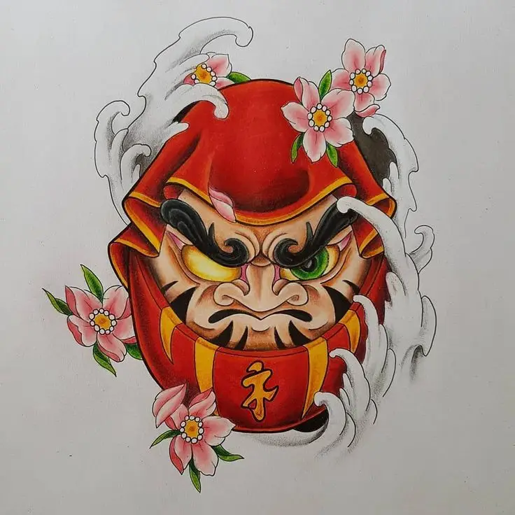 Hình Xăm Daruma Nhật Cổ: Biểu Tượng May Mắn Và Hình Ảnh Đẹp 18