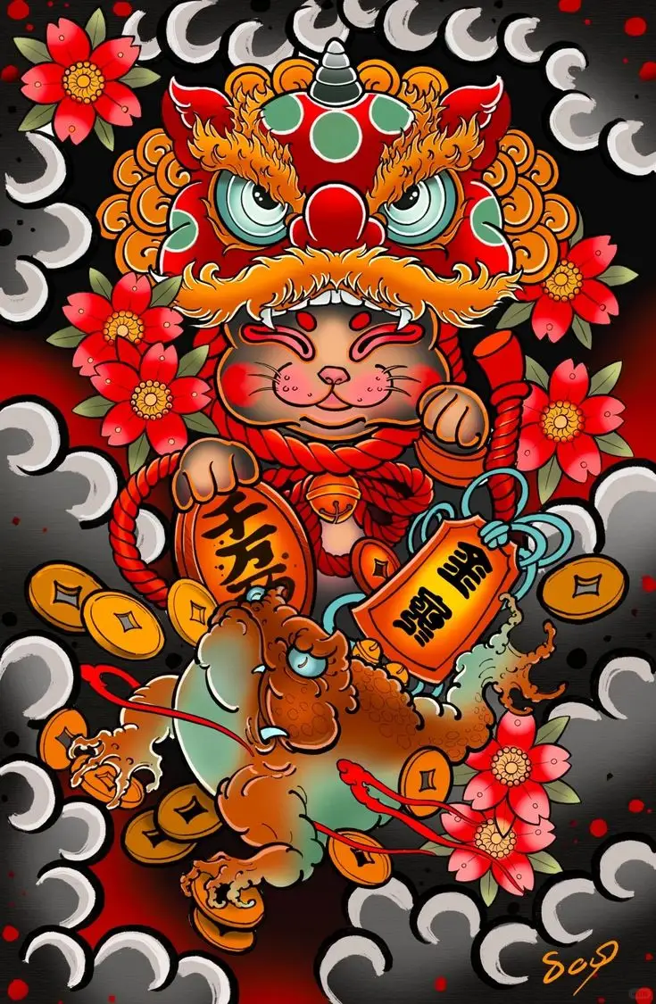 Hình Xăm Daruma Nhật Cổ: Biểu Tượng May Mắn Và Hình Ảnh Đẹp 57