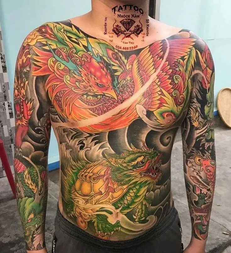 Tham khảo hình xăm full bụng nam ấn tượng 5