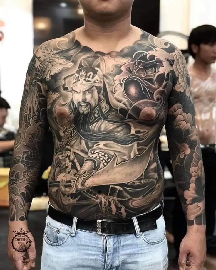 Tham khảo hình xăm full bụng nam ấn tượng 30
