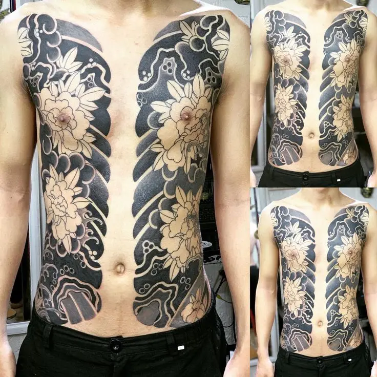 Tham khảo hình xăm full bụng nam ấn tượng 58