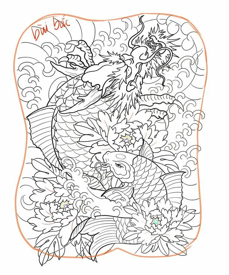 Hình Xăm Full Lưng Cá Chép Hóa Rồng: Tuyển Tập 50+ Hình Ảnh 8