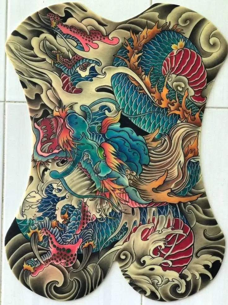 Hình Xăm Full Lưng Cá Chép Hóa Rồng: Tuyển Tập 50+ Hình Ảnh 10
