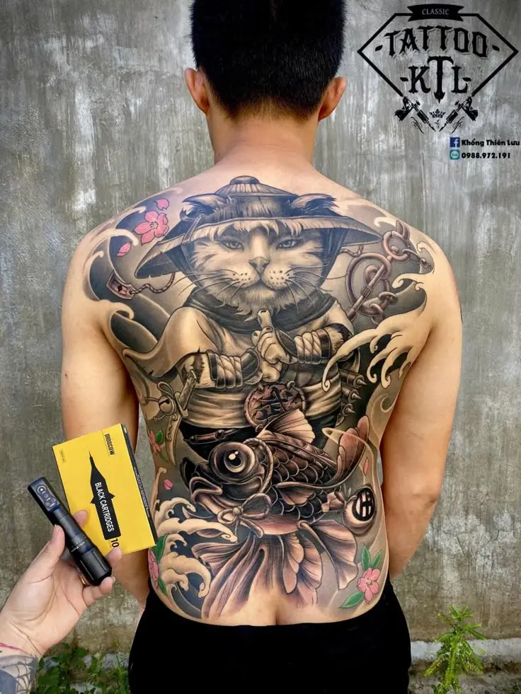 Hình Xăm Full Lưng Mèo Thần Tài: Tìm Hiểu Về Biểu Tượng Phú Quý 29