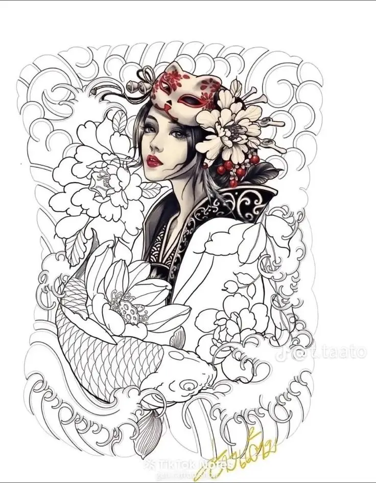 Hình Xăm Full Lưng Nhật Cổ Cho Nữ: Ảnh Minh Họa và Ý Nghĩa 34