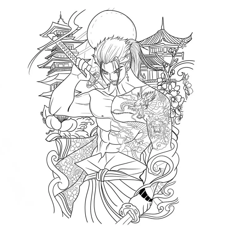 Hình Xăm Full Lưng Nhật Cổ Samurai - 50+ Hình Ảnh Đặc Sắc 1