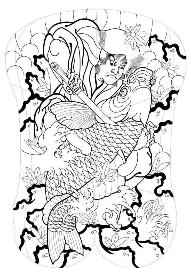 Hình Xăm Full Lưng Nhật Cổ Samurai - 50+ Hình Ảnh Đặc Sắc 23