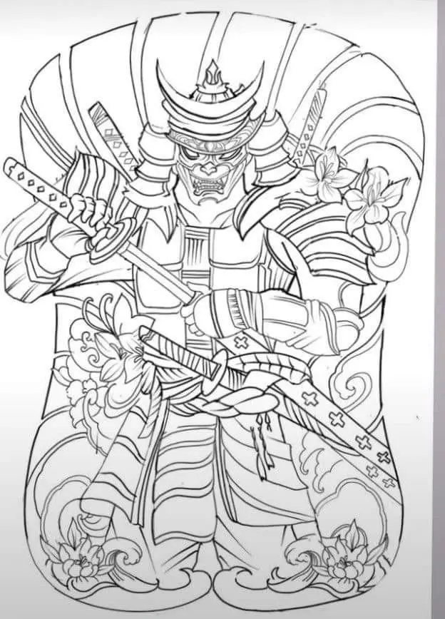 Hình Xăm Full Lưng Nhật Cổ Samurai - 50+ Hình Ảnh Đặc Sắc 35