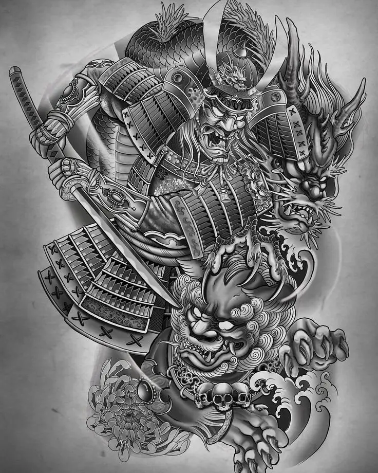 Hình Xăm Full Lưng Nhật Cổ Samurai - 50+ Hình Ảnh Đặc Sắc 42