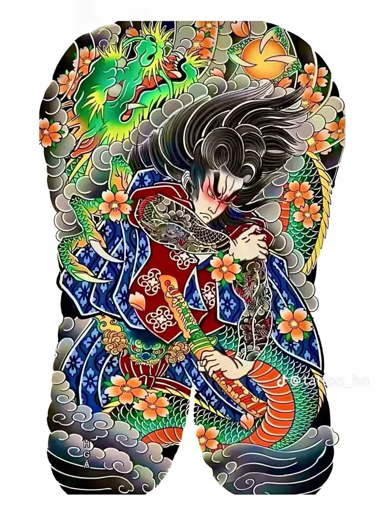 Hình Xăm Full Lưng Nhật Cổ Samurai - 50+ Hình Ảnh Đặc Sắc 54