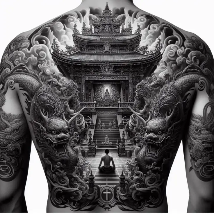 Hình xăm full lưng samurai - Biểu tượng văn hóa nhật bản 7