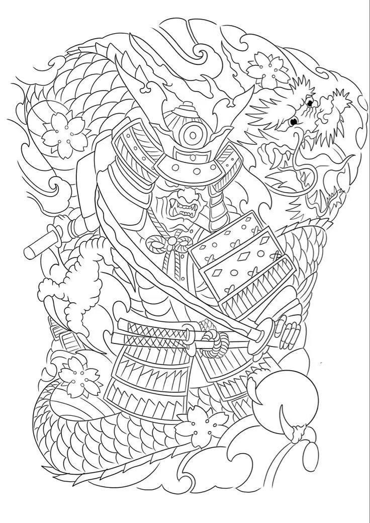 Hình xăm full lưng samurai - Biểu tượng văn hóa nhật bản 28