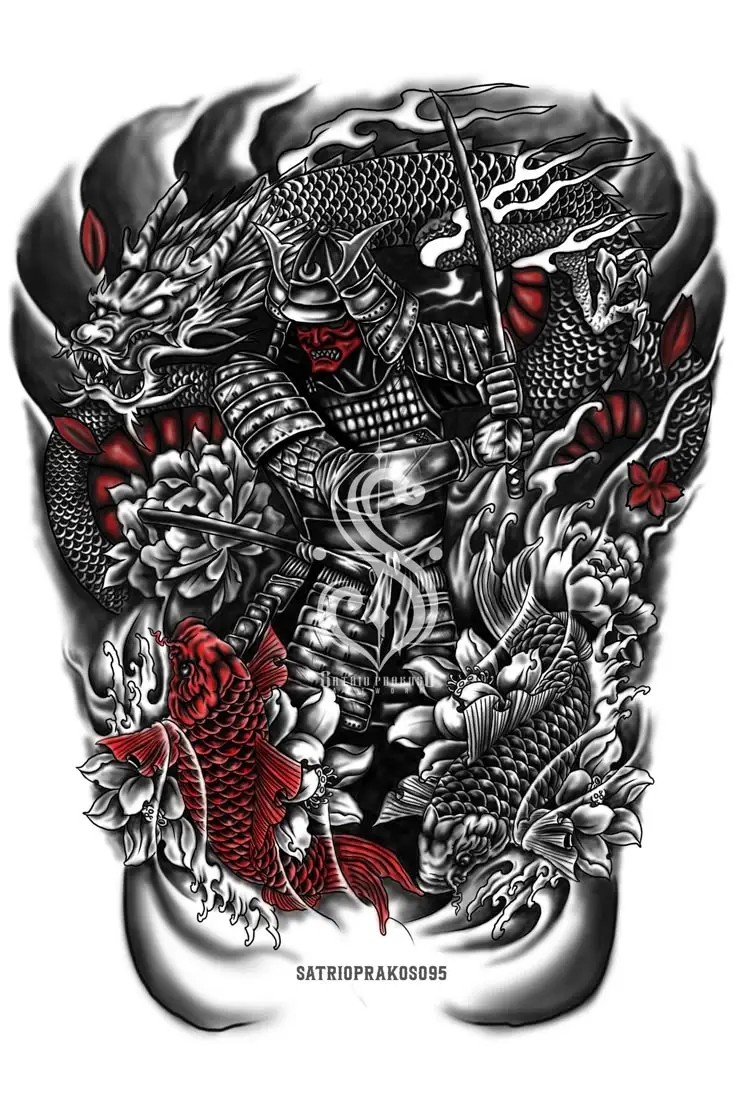 Hình xăm full lưng samurai - Biểu tượng văn hóa nhật bản 54
