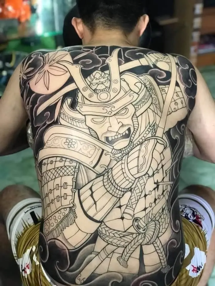 Hình xăm full lưng samurai - Biểu tượng văn hóa nhật bản 61