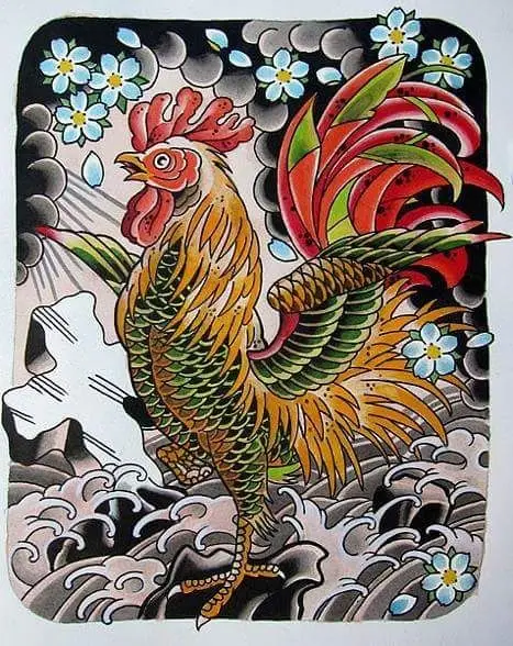 Hình Xăm Gà Chiến Binh - Tinh Thần Chiến Đấu Và Quyết Tâm 50