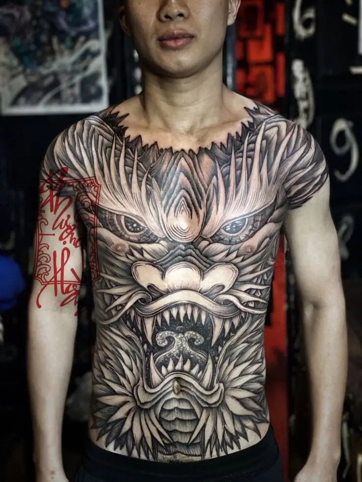 Hình Xăm Gà Chiến Binh - Tinh Thần Chiến Đấu Và Quyết Tâm 55