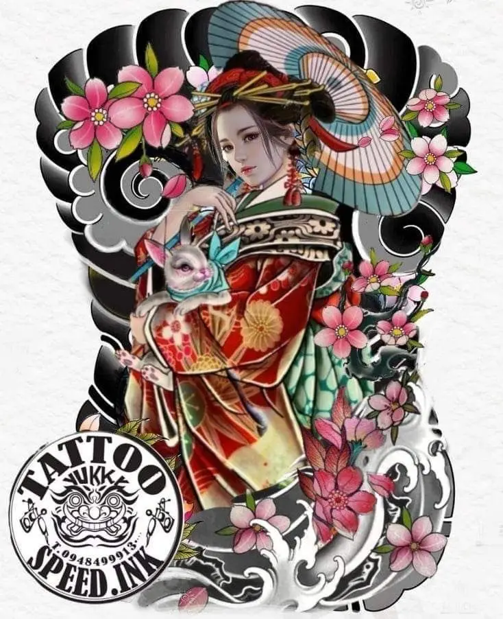 Khám Phá Hình Xăm Geisha Full Lưng - Biểu Tượng Văn Hóa Nhật Bản 4