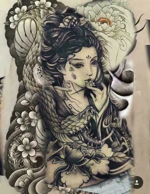 Khám Phá Hình Xăm Geisha Full Lưng - Biểu Tượng Văn Hóa Nhật Bản 6