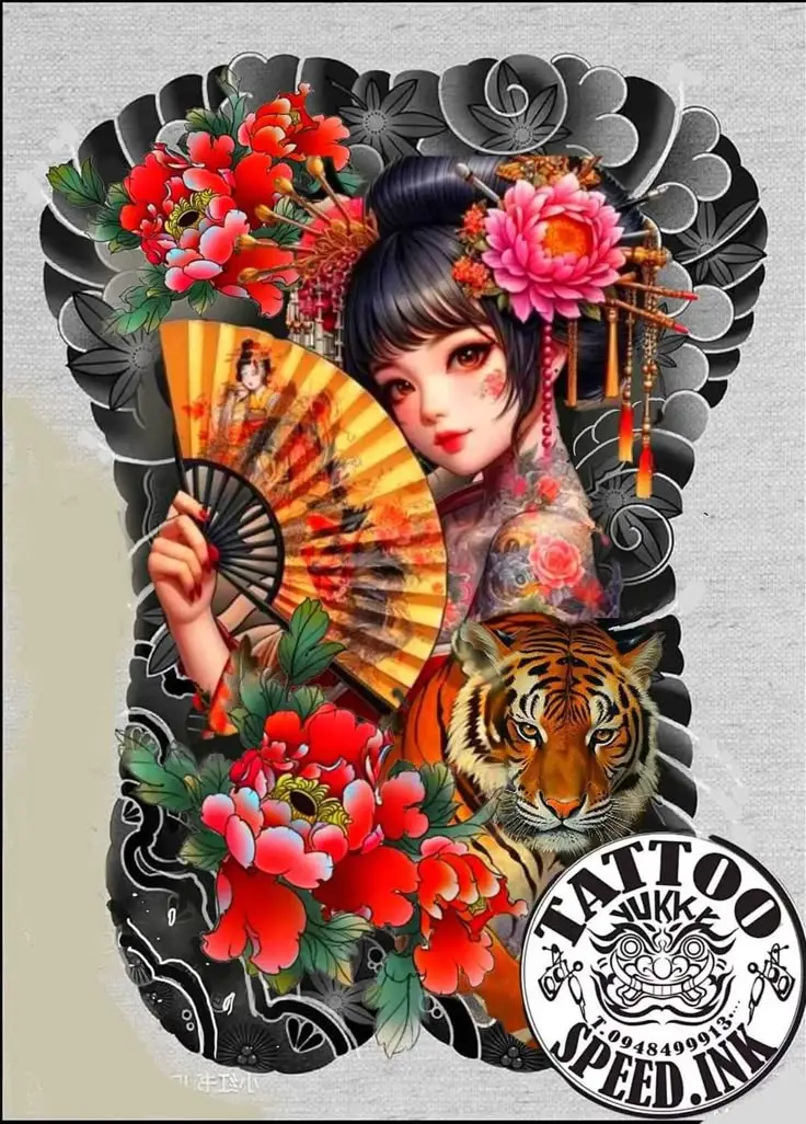 Khám Phá Hình Xăm Geisha Full Lưng - Biểu Tượng Văn Hóa Nhật Bản 8