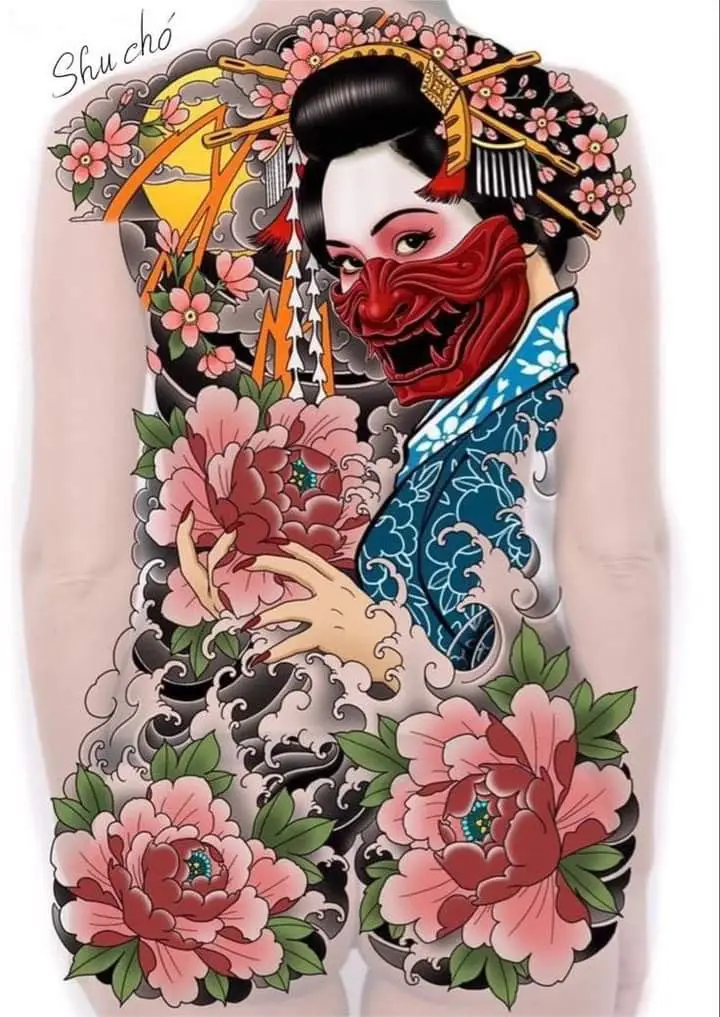 Khám Phá Hình Xăm Geisha Full Lưng - Biểu Tượng Văn Hóa Nhật Bản 16